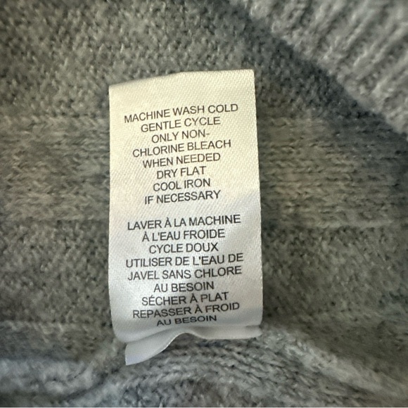 Elie Tahari Womens Large Gray Mock Turtleneck Sweater Normcore Minimalist Wool - Picture 10 of 11